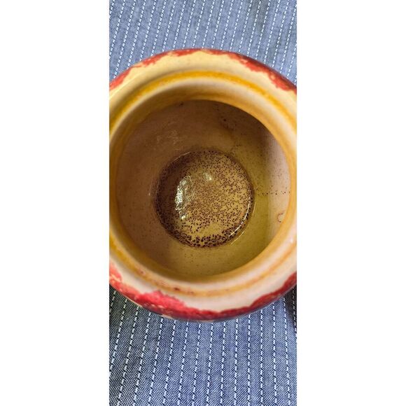 Williams-Sonoma 7" Olive Inspired HandPainted In Italy Multi Colored Jar W/ Lid - Picture 5 of 6